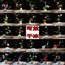 Hotel dishes can be put on dry ice features plate decoration cold dishes sassy creative plate head embellished surrounding flower plate ornaments