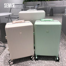 Senma luggage strong and durable thickened female college student 20-inch boarding box 24 aluminum frame trolley suitcase