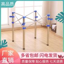 Folding table leg bracket stainless steel table foot dining table foot adjustable shelf glass table foot large round table metal table frame