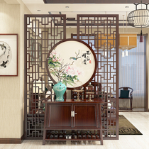 Screen partition living room office Hall hotel porch shelter simple modern hollow fence solid wood grille