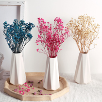 Eternal flower gypsophila blue pink dried flower forget-me-not daisy bouquet living room home real flower ornaments vase