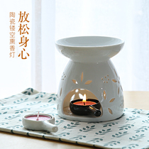 Large ceramic essential oil aromatherapy lamp Creative romantic aromatherapy stove Candle lamp stove Beauty salon Bedroom home aromatherapy