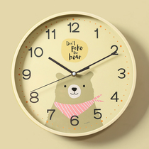 Muted free punch hanging bell Cartoon 2021 new clock home living room hanging table Childrens room bedroom hanging wall clock