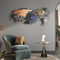 2021 New map electronic clock modern simple home fashion living room wall clock personality decoration wall clock
