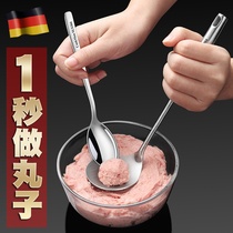 De-Style 304 Stainless Steel Meatballs Maker Squeeze Shot pellet Divine Instrumental Tool Home Shrimp Slip Fish Balls Scoop spooners