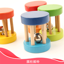 Baby educational toys childrens five-pillar Bell rattle wooden bell hand bell percussion instrument music teaching aids