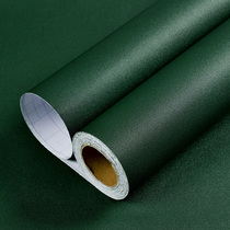 Dark green wallpaper self-adhesive 10 m waterproof moisture-proof dark green solid color bedroom living room background wall renovation self-adhesive wallpaper