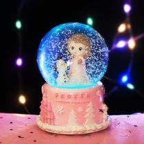 Princess Aisha Automatic Snow Crystal Ball Frozen Music Box Girlfriend Birthday Gift Women Christmas Gifts