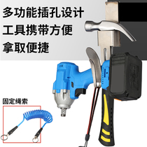 Multifunctional electric wrench adhesive hook hanger waist frame woodworking hook rack work wrench hook rack worker woodworking bracket