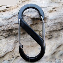 S-type stainless steel 8 zi kou color snap key fob ba zi kou outdoor camping adhesive hook pressing multi-colored glass
