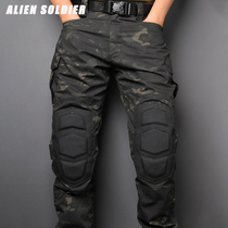 Different soldiers aliensoldier autumn and winter locomotives riding knee camouflage tactics commuter military fans clothing trousers men