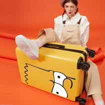 IDqd suitcase 20 inch female universal wheel pull bar box boarding suitcase man 24 inch student tide password box