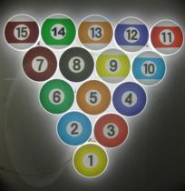 Club White Entertainment Place Design Digital Number Light Restaurant Sign Personality Room Luminous Backwall
