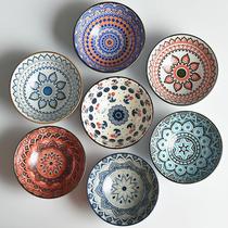 Ceramic bowl 4 5 inch bowl Nordic Rice Bowl eating bowl creative household soup bowl Small Bowl under glaze color tableware
