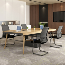 Office furniture small conference table long table simple modern conference room reception bar negotiation table and chair combination