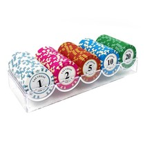 Crystal round double-sided Macau chess and card token room plastic mahjong chip mixing machine room coin Entertainment