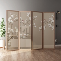 Chinese screen partition Living room Bedroom block home entrance Classical Zen solid wood folding mobile folding screen