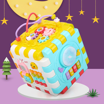 Baby toy hand clap drum children beat drum music hexahedron 8 baby puzzle 6 early education 0-1-2 years old