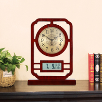 New Chinese-style clock living room with home fashion desktop small clock desktop clock perpetual calendar clock ornaments
