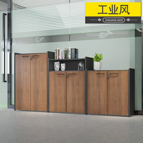 Wooden combination office filing cabinet modern simple with lock data storage cabinet office furniture partition short cabinet