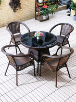 Outdoor Balcony Table And Chairs Fujii Chair Three Sets Outdoor Patio Rattan Chairs Home Brief Casual Little Tea Table Combinations