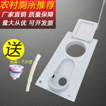 Manure and urine diversity squatting toilet toilet renovation water-free flushing dry and wet separation dry toilet ceramic squatting pit with cover plate deodorization