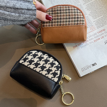 2021 new canvas zero-wallet women-style European and American double zipped short and small wallet key card bag coin bag fashion