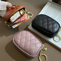 Genuine Leather Zero Wallet Woman Double Zipper Large Capacity Short Wallet Calf Leather Hand Grab Bag Key Bag Maggot Coin Bag