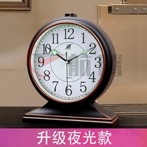 Luminous silent home clock old living room clock ornaments clock table table setting table clock pendulum clock table sitting clock
