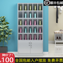 Stainless steel cup cabinet 25 grid school tea cup cabinet dogle factory workshop staff office tea room water cup holder