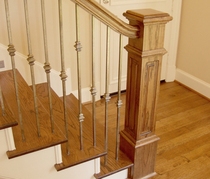 Wedley American style Beech stair handrail line and offline the same model