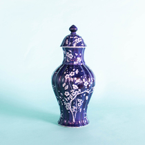 GERODI Chinese American blue and white ceramic bottle porch Hall Hall study Duobao Pavilion table ornaments ceramic crafts