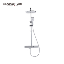 Germany berlang large shelf thermostatic shower column all copper faucet shower set F6371405CP-A