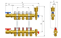 Wei Neng floor heating water separator(Zhengzhou exclusive Road)Red Star Meikailong Zhengzhou mall stores with the same style and the same price