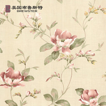 Brewster plain non-woven wallpaper bedroom living room background wall environmental protection wallpaper glutinous rice glue