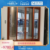 Jiahua doors and windows broken bridge aluminum sliding door JH Myanmar teak hollow tempered glass custom sealed balcony custom-made installation