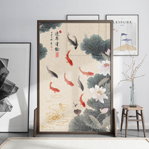 Chinese screen partition living room entrance entrance porch bedroom shelter home simple modern nine fish picture file