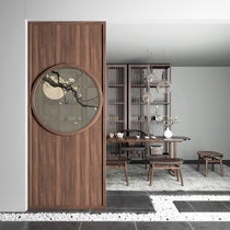 New Chinese screen partition living room porch barrier bedroom shelter home simple modern solid wood decorative wall into the home