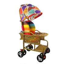 Baby can sit on a leaner Divine Instrumental Trolley Light Summer Kid 0 to 3-year-old Cart Imitation Vines CAR RIDE
