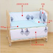 Bed bedside baby 87870 kindergarten cots with five - piece suites for baby mattress mattress kindergarten cotton suite