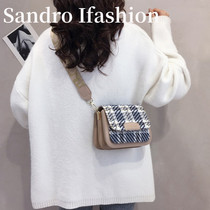 Hong Kong woolen bag womens 2021 New Fashion Net red hair small square bag leisure all-over shoulder shoulder bag tide