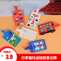 Baggage tags trolleys registration aircraft check-in silicone tags name tags anti-loss pendants travel goods