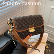 Sandro Ifashion small bag female 2021 New Wild shoulder bag shoulder small square bag mobile phone