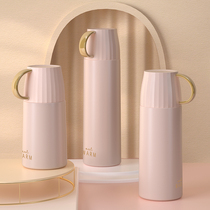 Hipster 304 stainless steel thermos cup female high appearance value with cup lid can drink water Cup student male bottle large capacity