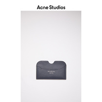 Acne Studios dark blue minimalist portable mini multi-position buffalo leather card bag CG0107-838