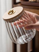 Sugar jar cute creative biscuits candy storage box large capacity sealed storage jar food grade glass large