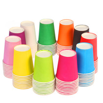Disposable paper cup red color paper cup Handmade paper cup Solid color early education kindergarten childrens home mixed thickening