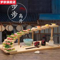 Modeling trapezoidal pastoral setting tableware ladder hot pot display stand ladder dish backgammon wooden wooden frame