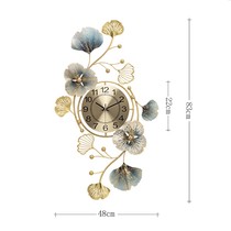 New Chinese-style clock wall clock living room dining room clock light luxury wall decoration clock art big light luxury 1022p