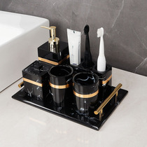 Resin tissue box set ornaments toilet bathroom kit hand sanitizer bottle perfume set Nordic light luxury